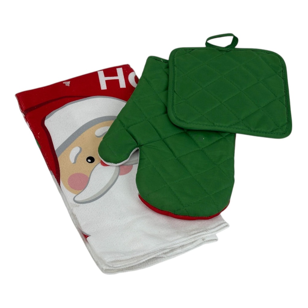 TOALLAS NAVIDEÑAS GUANTE SETX3 PZ. 63X68CM