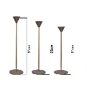 CANDELABRO METALICO SETX3 PZ. REF:ES27835 21CM, 25.5CM, 31CM