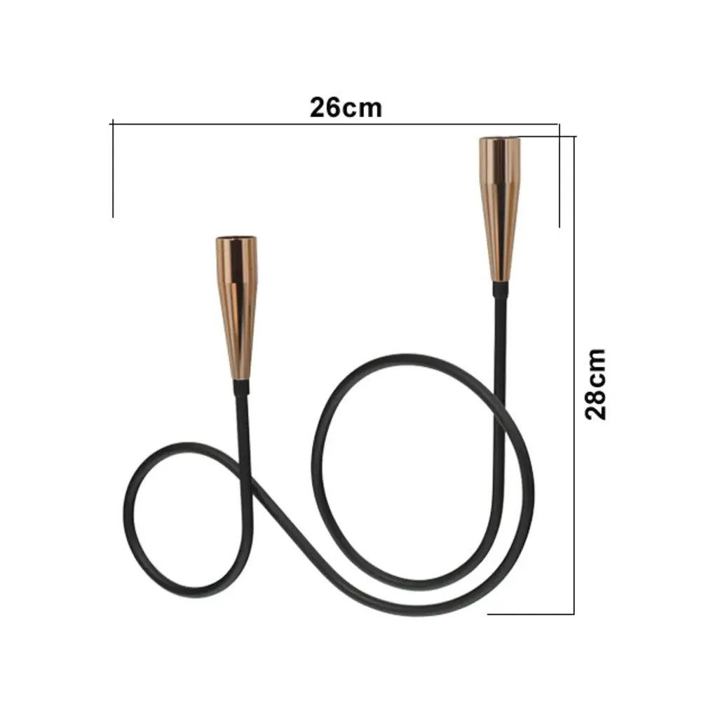 CANDELABRO METALICO NEGRO/DORADO REF:ES27820 27X28CM