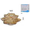 CANDELABRO VIDRIO AMBAR REF:ES27795 12X4CM