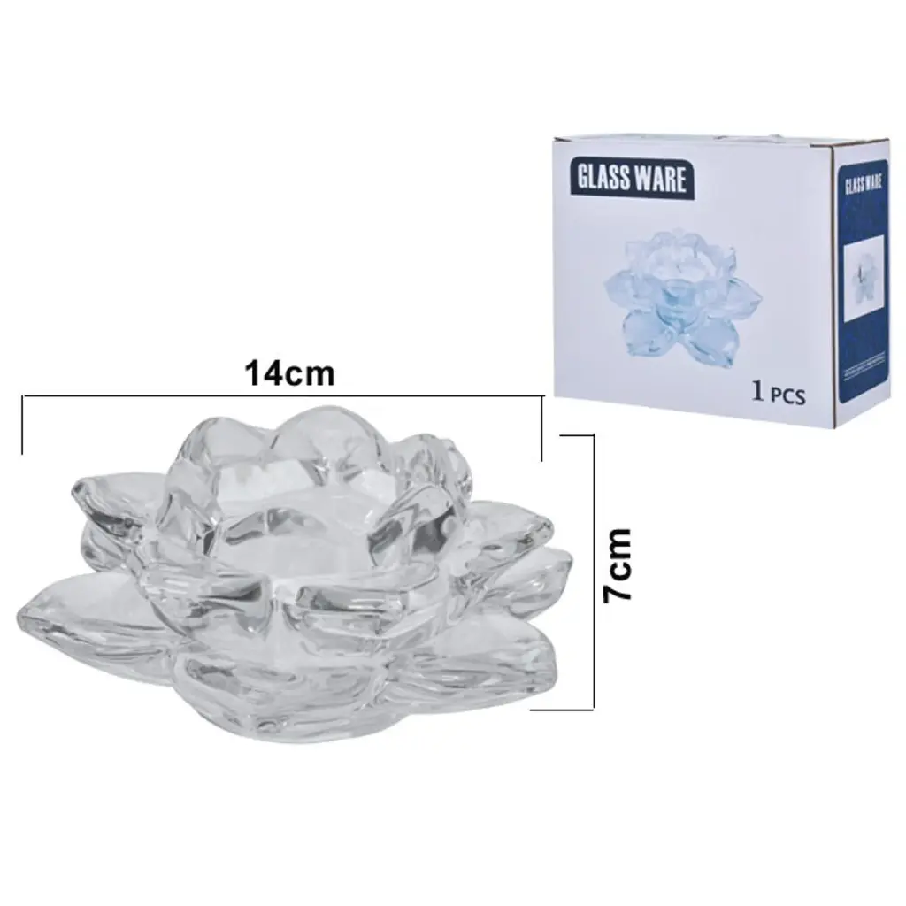 CANDELABRO VIDRIO AMBAR REF:ES27795 12X4CM