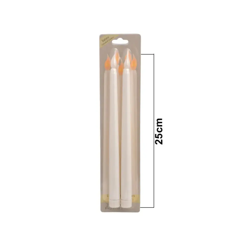 VELA LED SETX2PZ. PLASTICO REF:ES27592 25CM