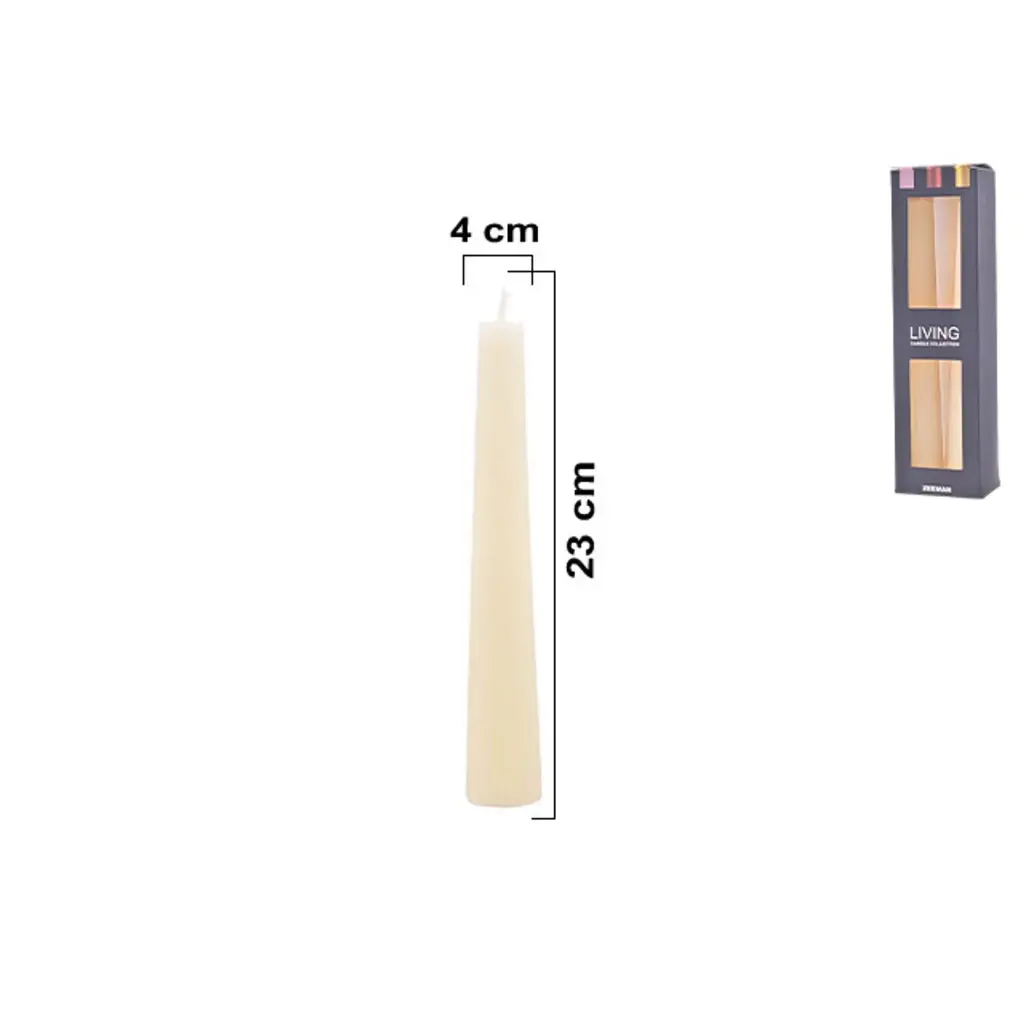 VELA DECORATIVA X2PZS REF:ES25231 4X23CM