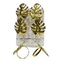 AROS DE SERVILLETA METALICOS CROMADOS DORADO SETX6PZ. 7X5CM