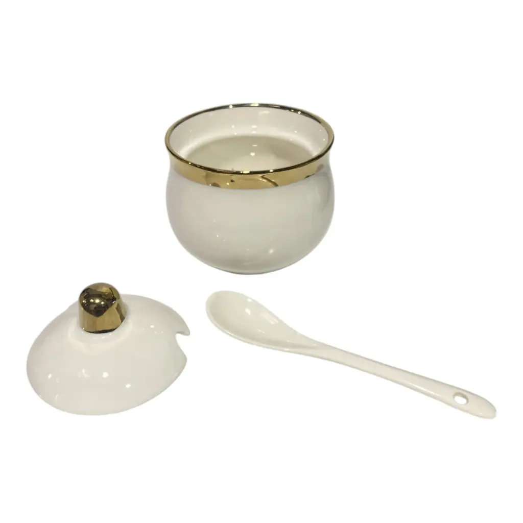 AZUCARERO DE PORCELANA CON CUCHARA