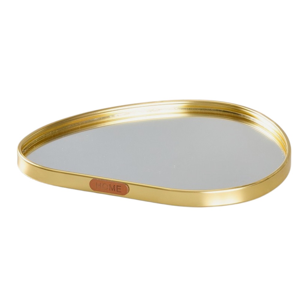 BANDEJA DE ALUMINIO DOS COLORES CON ESPEJO 20X20CM