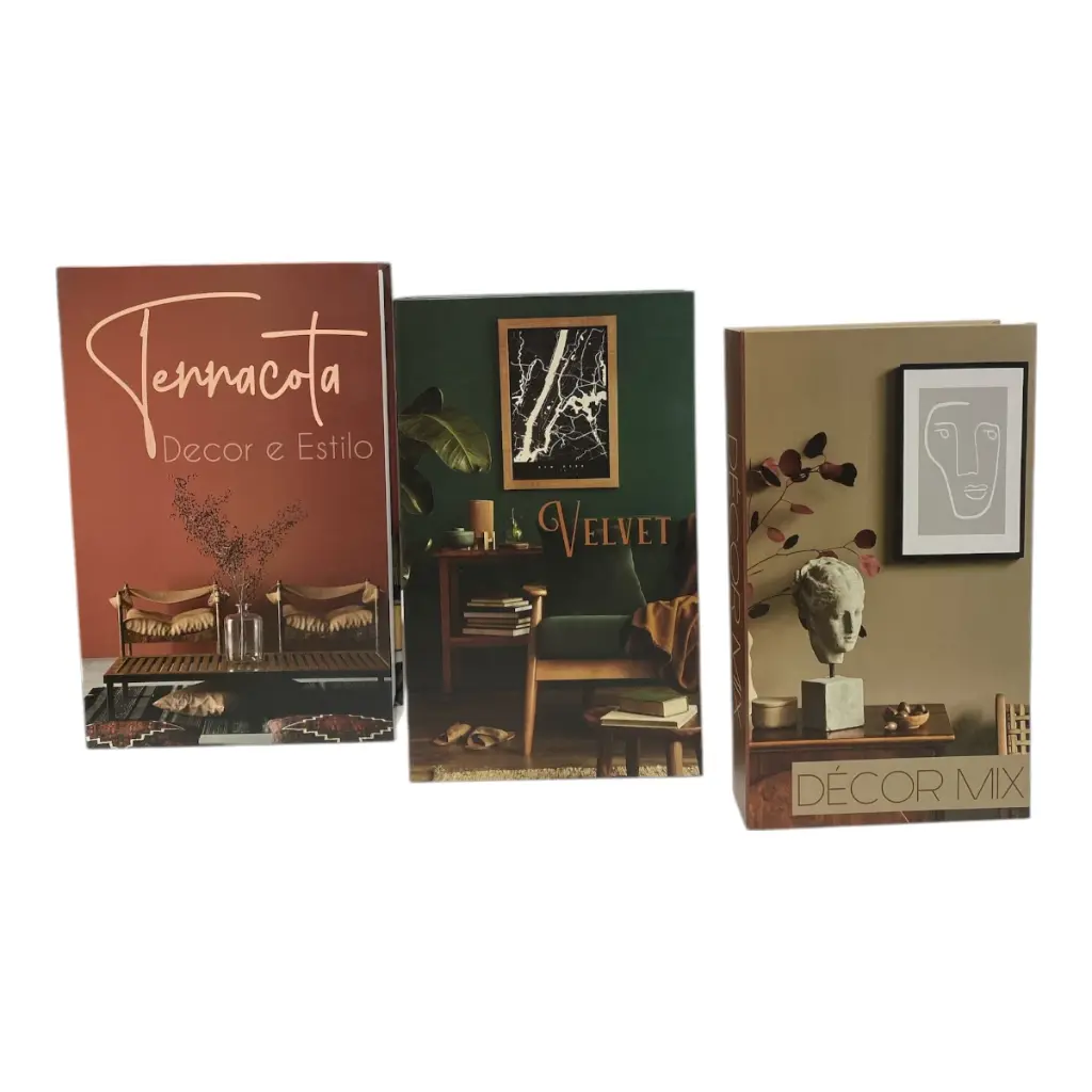 SET DE 3 LIBROS DECORATIVOS MODA 17.5X27X5.5CM