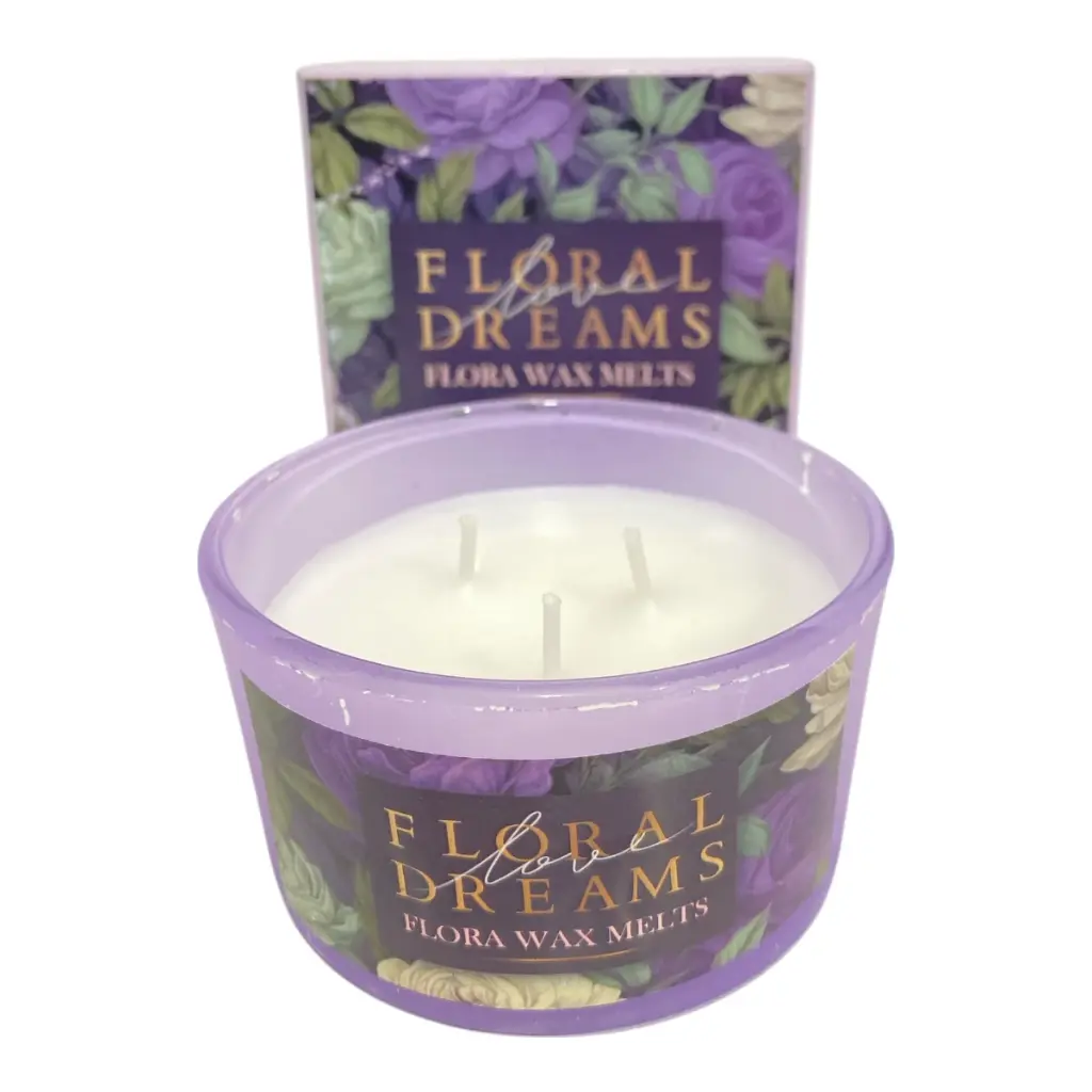 VELA PERFUMADA SURT 4 CON CANDELABRO DE VIDRIO 10X6CM C/U