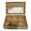 PORTA TE, MADERA 6 SEPARACIONES 24X10X7CM