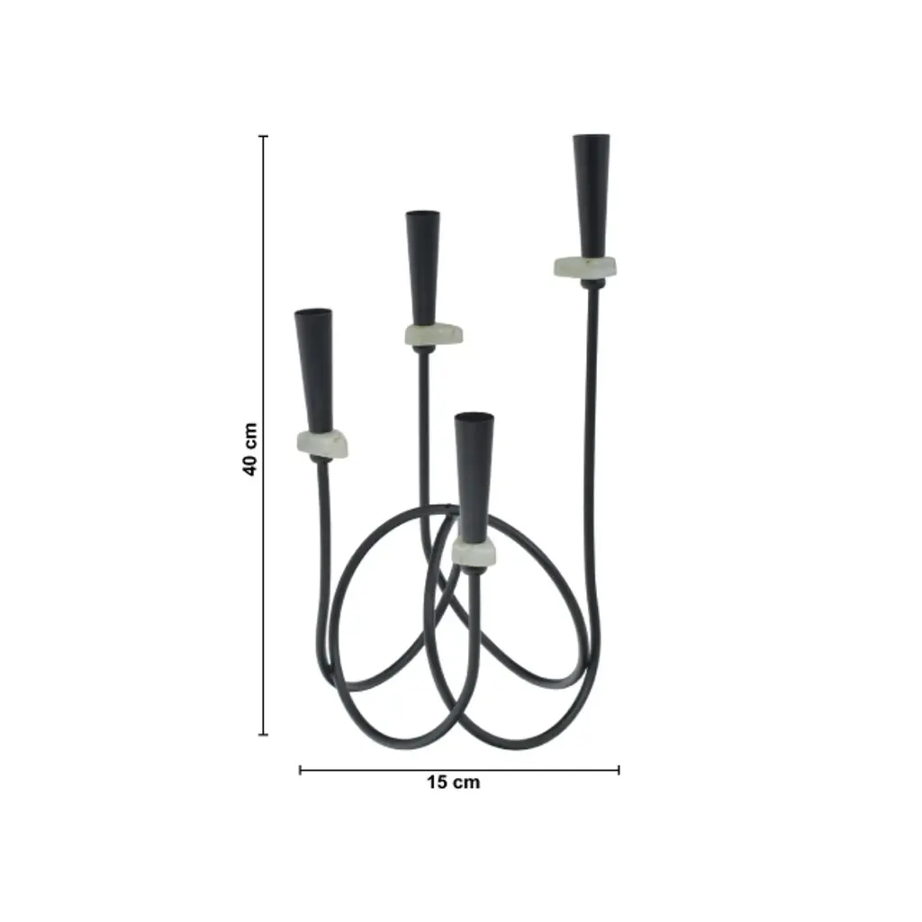 CANDELABRO DE HIERRO 4VELAS. REF:ES28277 40X15CM