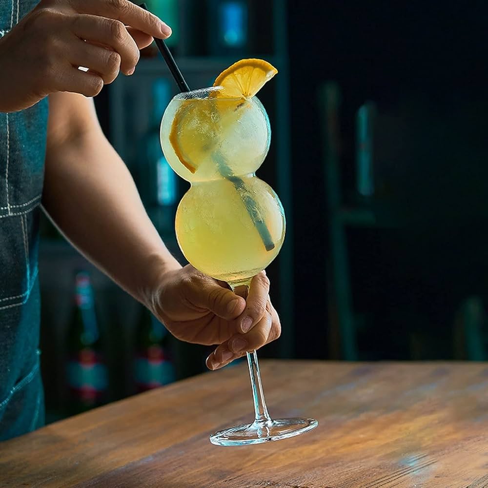 COPA DOBLE BURBUJA DE VIDRIO DE 150ML