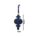 COLGANTE NAVIDEÑO AZUL TERCIOPELO REF: ES26818 6X16CM 