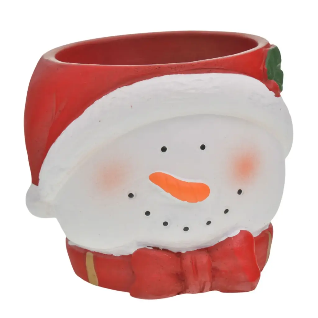 MACETA NAVIDEÑA CEMENTO REF:TG162251BC 12X12X11CM