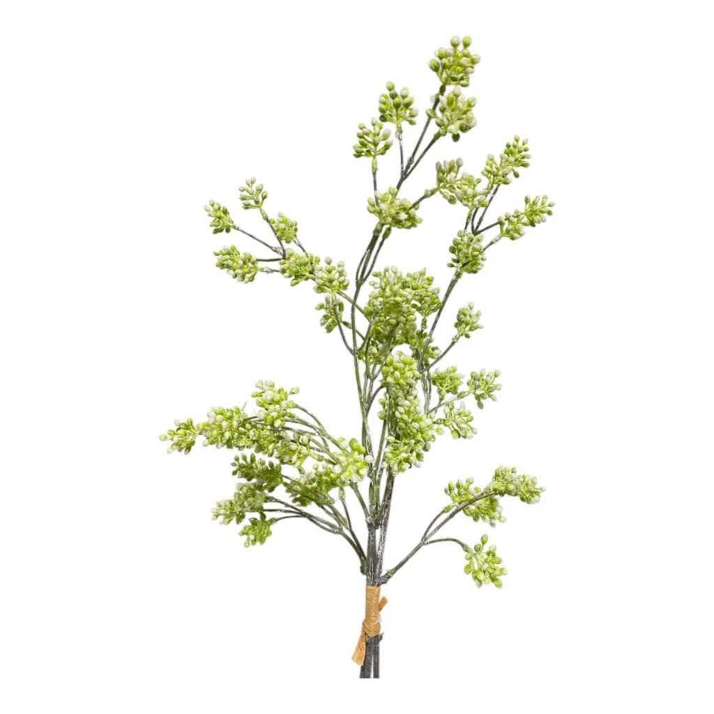 RAMA ARTIFICIAL GYSOPHILIA BLANCA/VERDE 70CM 3RAMAS