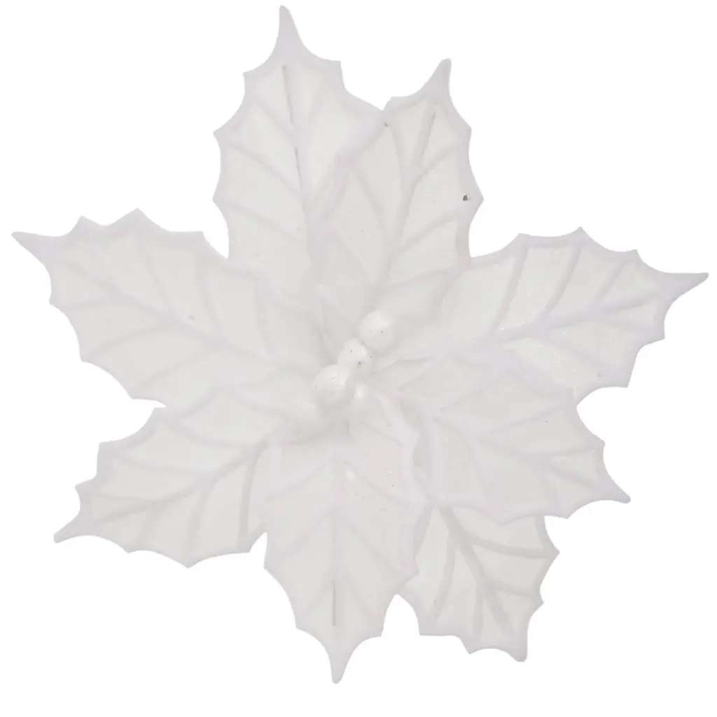 FLOR NAVIDEÑA BLANCA 28CM