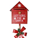 BUZON NAVIDEÑO METALICO ROJO 31X18X102CM