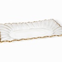 BANDEJA DE VIDRIO FILOS DORADOS 35X23X3CM