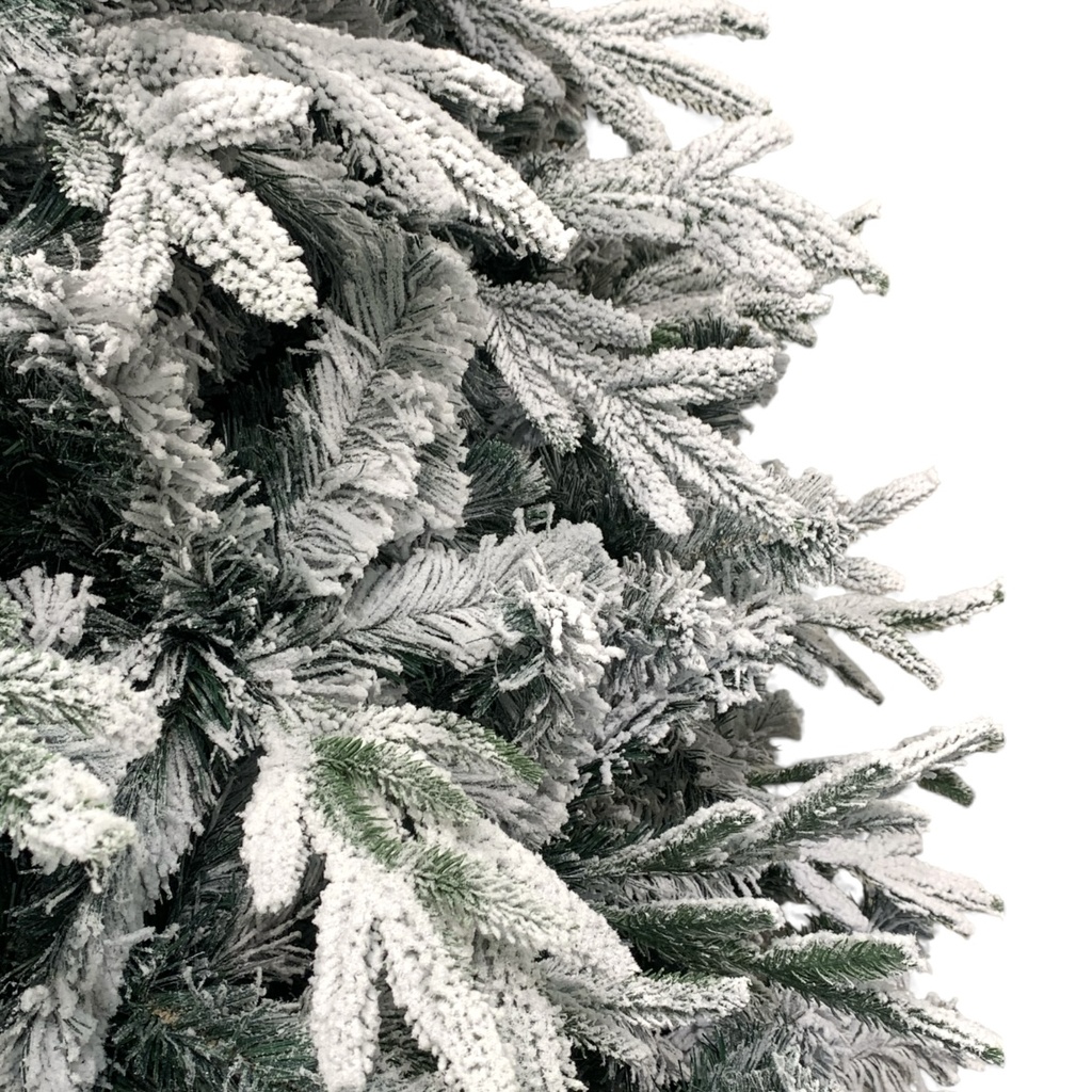 ARBOL DE NAVIDAD TRADICIONAL 3PVC NEVADO AMERICANO 240CM 0528