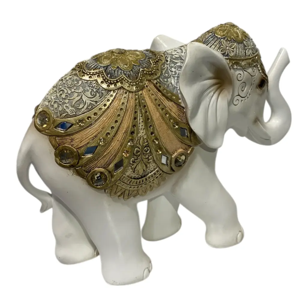 ELEFANTE CAFE/DORADO POLIRESINA 30X10X24CM