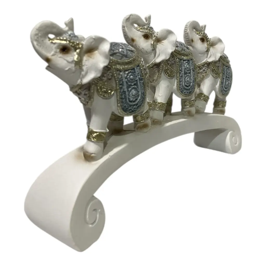 ELEFANTE CELESTE/BLANCO 23.5X4.5X15CM