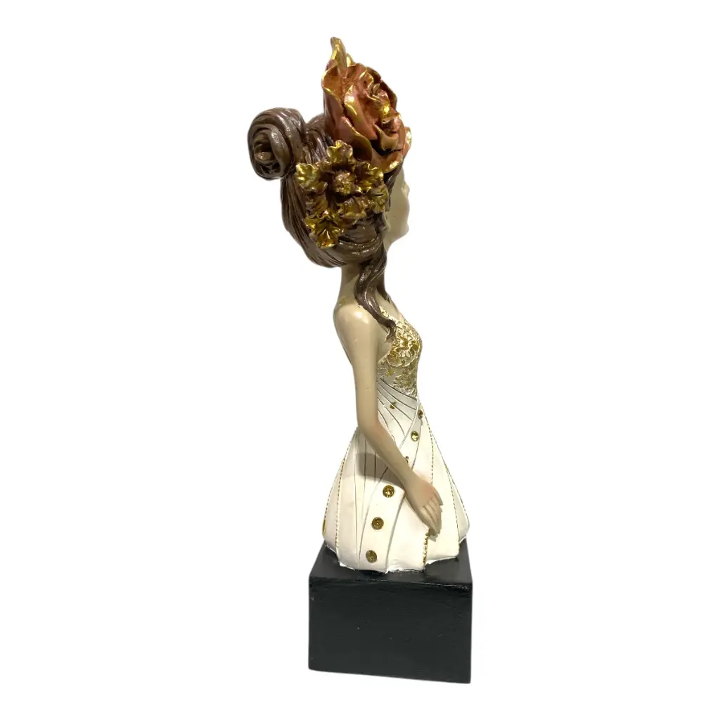 ADORNO FIGURA DE MUJER POLIRESINA 12X10X37CM