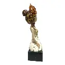 ADORNO FIGURA DE MUJER POLIRESINA 12X10X37CM