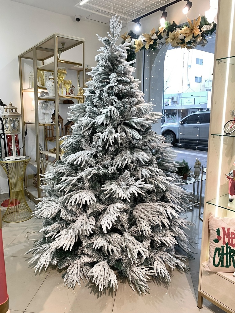ARBOL DE NAVIDAD NEVADO AMERICANO 210CM RAMA 3 PVC
