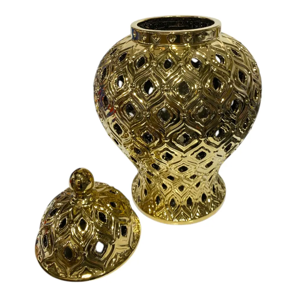 TIBOR DORADO DE PORCELANA 22X41CM