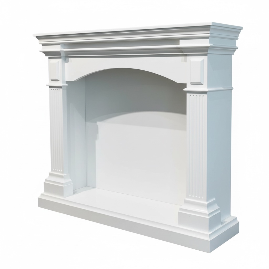 CHIMENEA BLANCA 110X26X100CM