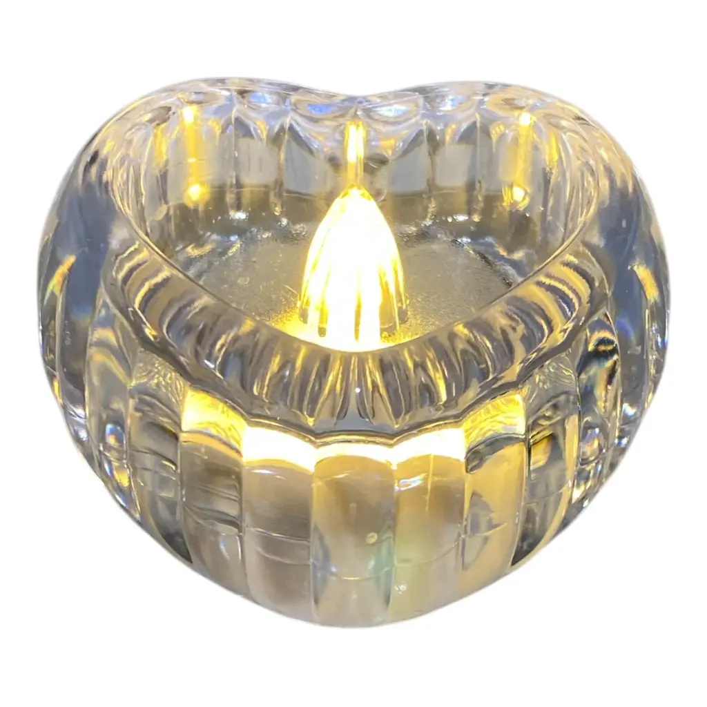 VELA LED ACRILICA FORMA DE CORAZON 6X5.5X3.5CM