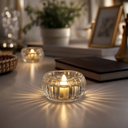 VELA CANDELABRO LED ACRILICA FORMA DE CORAZON 6X5.5X3.5CM