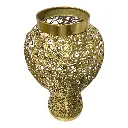 JARRON METALICO DORADO 24X24X44CM