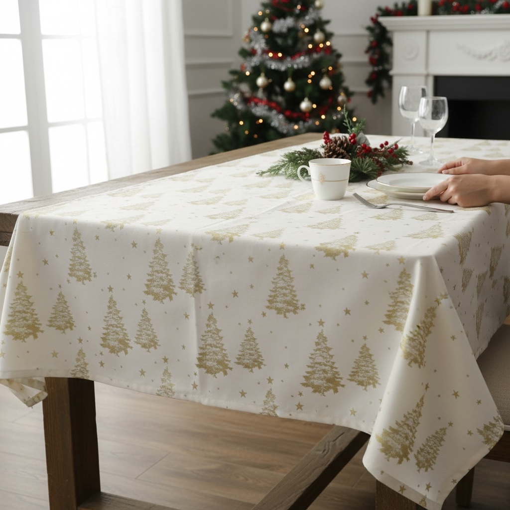 MANTEL NAVIDEÑO 150X180CM 