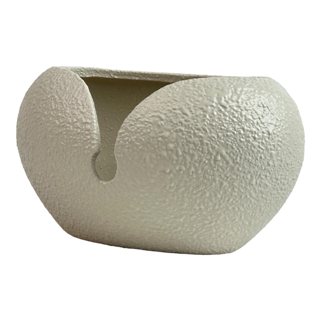FLORERO DE PORCELANA BEIGE 15X25X14CM CONCEPT