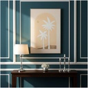 CUADRO AL OLEO C/MARCO PALMERAS 70X110CM