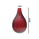 FLORERO DE VIDRIO ROJO MODA REF:MASCUBE-22 15X25CM