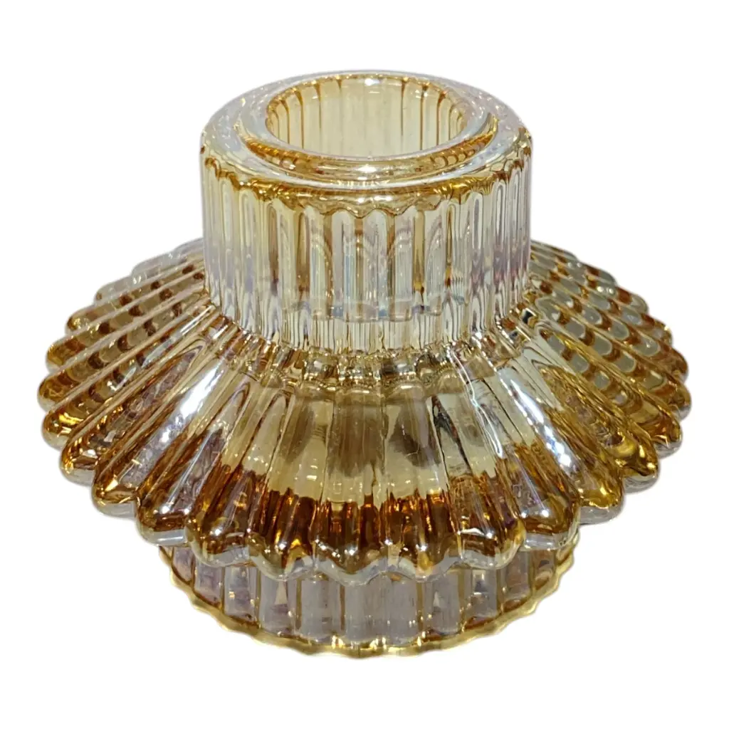 CANDELABRO DE VIDRIO COLOR SURT. REF:HM1193 8X5CM