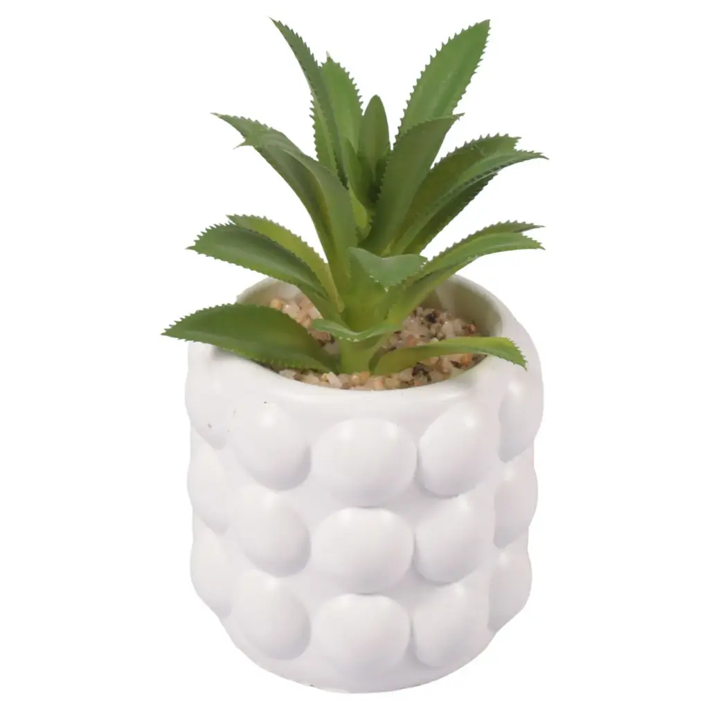 SUCULENTA ARTF. EN MACETA CERAMICA REF:ES22759 8X15CM  