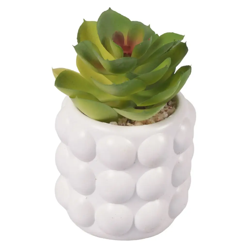 SUCULENTA ARTF. EN MACETA CERAMICA REF:ES22759 8X15CM  