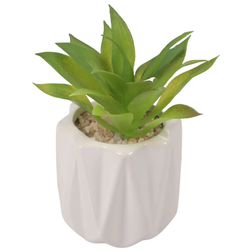 SUCULENTA ARTF. EN MACETA CERAMICA REF:ES22771 8X13CM 