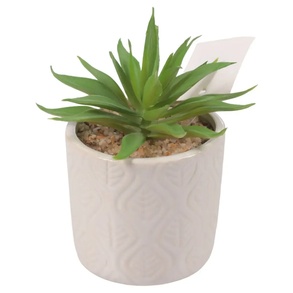 SUCULENTA ARTF. EN MACETA CERAMICA REF:ES22770 8X13CM 
