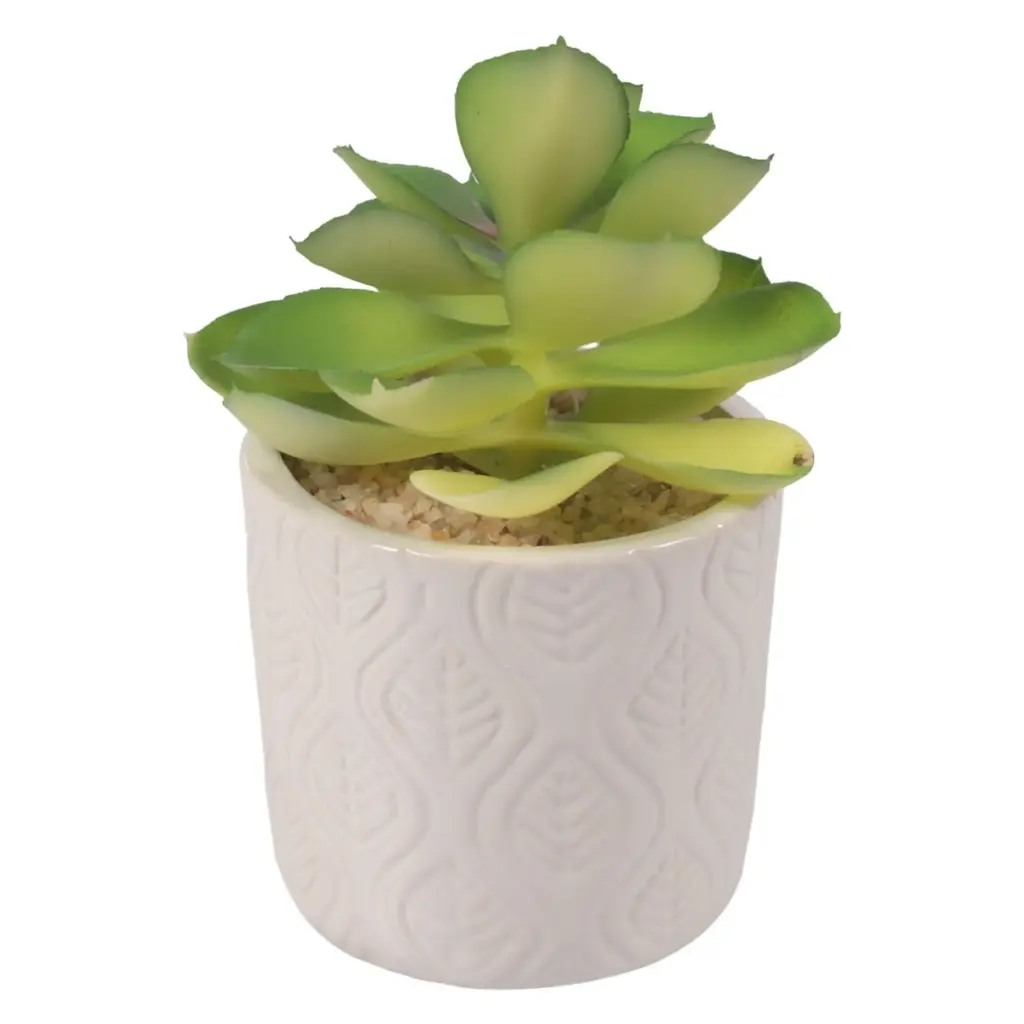 SUCULENTA ARTF. EN MACETA CERAMICA REF:ES22770 8X13CM 