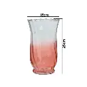 FLORERO DE VIDRIO ROJO MODA REF:MASCUBE-22 15X25CM