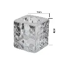 CANDELABRO DE VIDRIO CUBO HIELO REF:ES27906 4X4X4CM