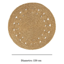 ALFOMBRA TEJIDA RUSTICA DIAMETRO 150CM