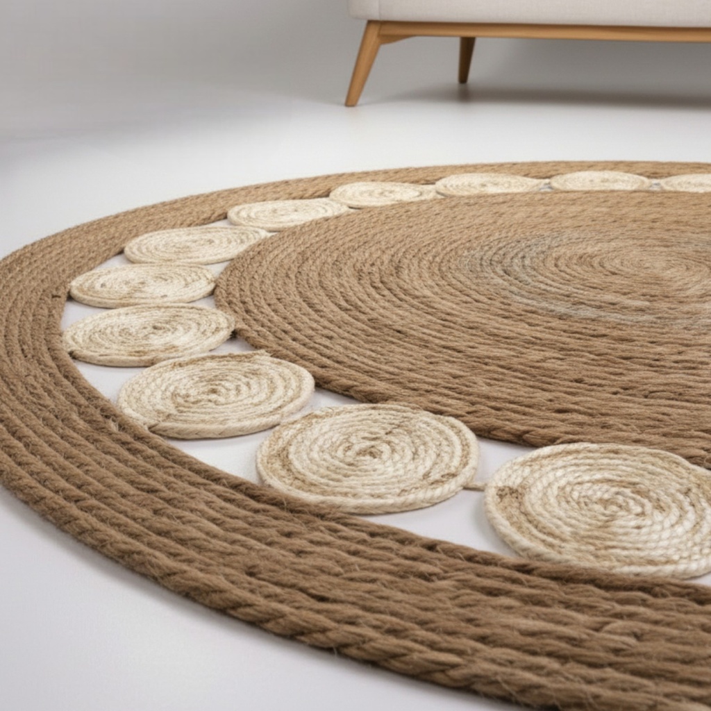 ALFOMBRA TEJIDA RUSTICA DIAMETRO 150CM