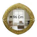 ESPEJO METALICO MARCO DE MADERA NATURAL 61X89X4CM