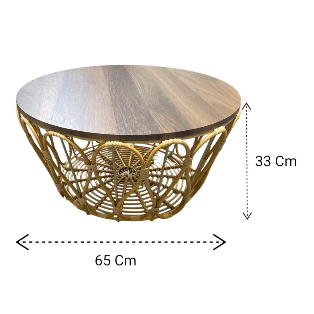 SET DE 3 CANASTAS TIPO MESA CON TAPA MADERA Y ESTRUCTURA DE HIERRO, TEJIDO NATURAL. REF:PT151-029 30X39CM, 35X44CM, 40X48CM 