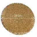 INDIVIDUAL REDONDO CAFÉ CON FLECOS 38 CM