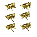 AROS DE SERVILLETA LIBELULA SETX6 PZS. DORADOS CROMADOS METALICOS 5X5CM